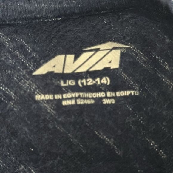 Avia Womens Blue Space-Dye T-Shirt L/G (12-14) Rayon & Spandex Made In Egypt - Picture 2 of 7